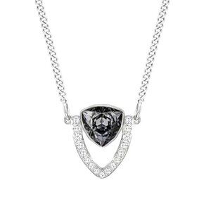 Swarovski Fantastic Clear & Black Diamond Crystal Rhodium Necklace Item #5230611